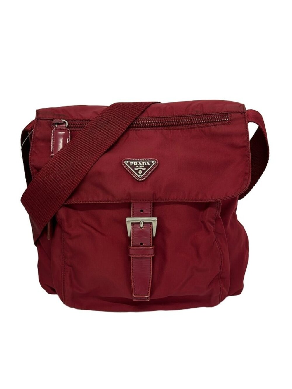 Prada Shoulder Bag Red Leather